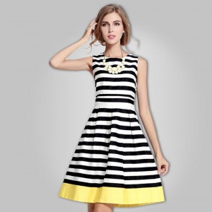 woman-s-dress-style-2015-spring-summer-horizontal-stripe-one-piece-dress-high-quality-plus-size